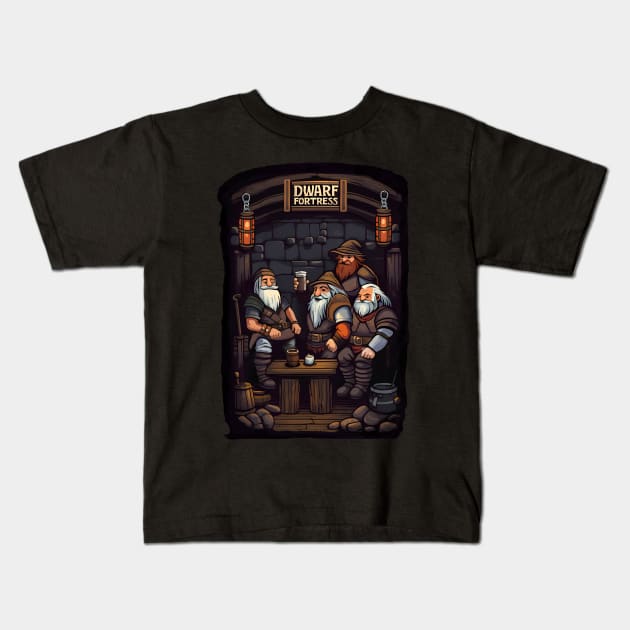 Dwarf Fortress Kids T-Shirt by LazyBones